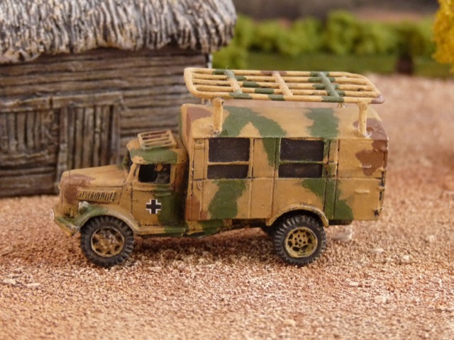 German Opel Kfz 68 Radio Truck - in camouflage
