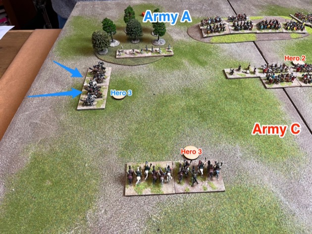 Britons-107 Fancy moves Cavalry A on the left