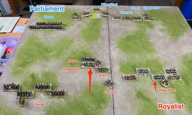 ECW-206 Royalists advance towards the hill