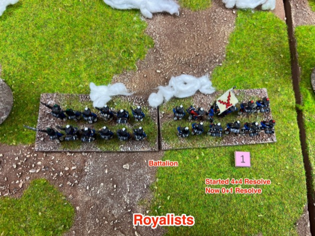 Bolivar-123 Royalist battalion is taking a hammering