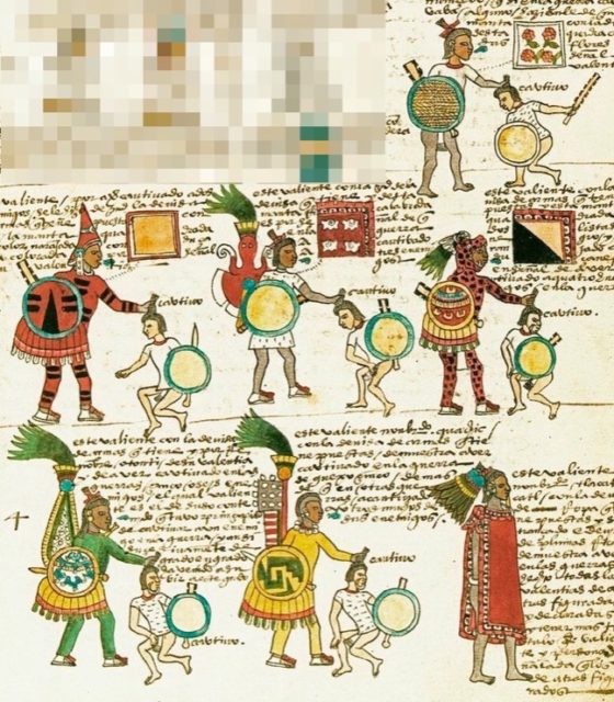 Codex Mendoza - Folio 64r - Warrior List