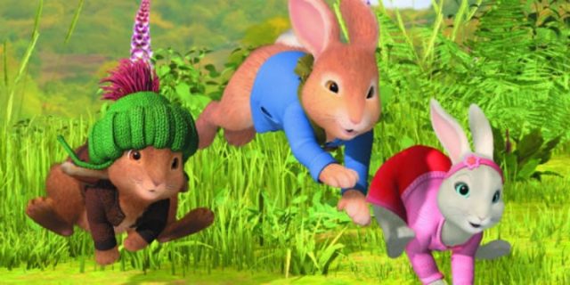 Lily Bobtail, Peter Rabbit and Benjamin Bunny