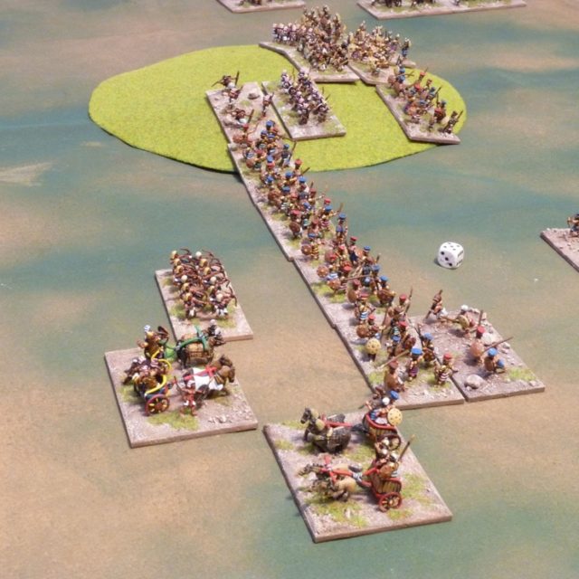 Sea Peoples cut into the Egyptian Archers