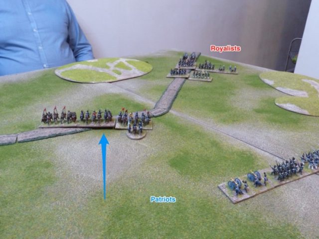 Patriot cavalry threaten Royalists
